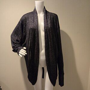 Athleta Luxe Pose Open Cardigan Sweatshirt Heathered Gray XL